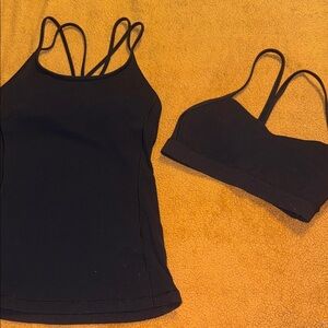 Lululemon Athletica Black Sports Bra Set